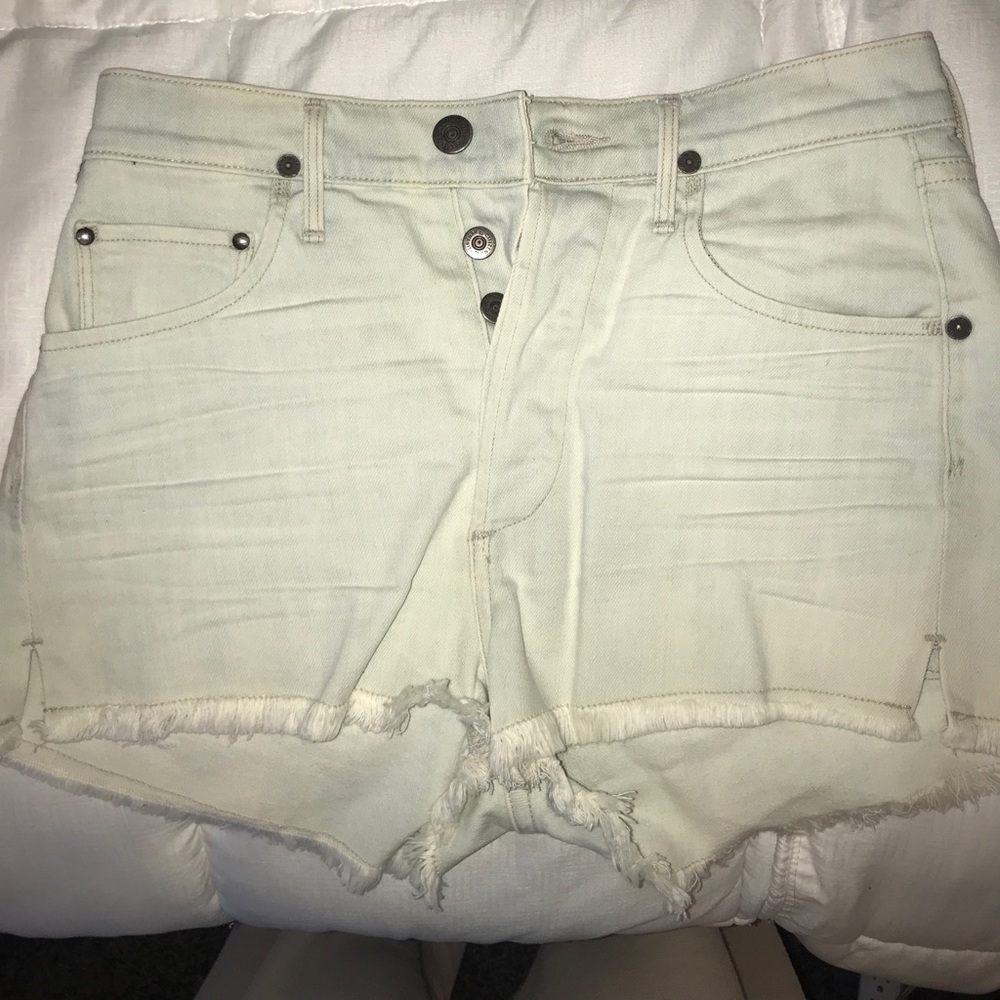 white jean shorts